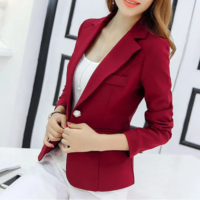 Black Women Formal Blazers Lady Office Work Suit