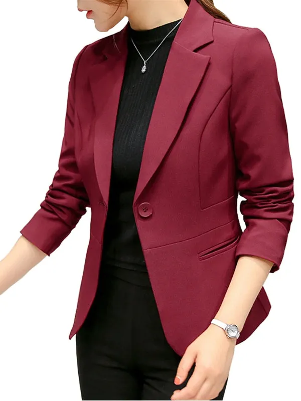 Black Women Formal Blazers Lady Office Work Suit