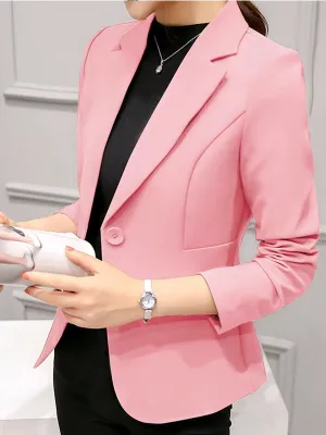 Black Women Formal Blazers Lady Office Work Suit