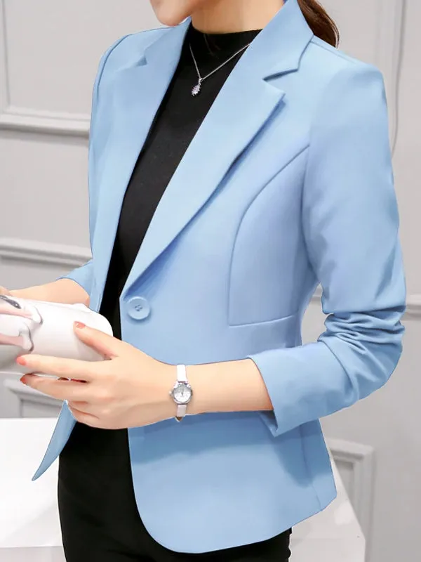 Black Women Formal Blazers Lady Office Work Suit