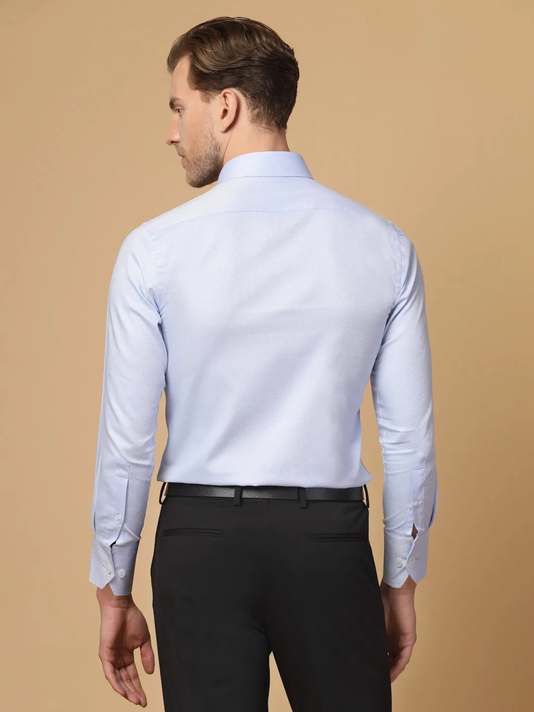 Blue 100% Cotton Structured Shirt