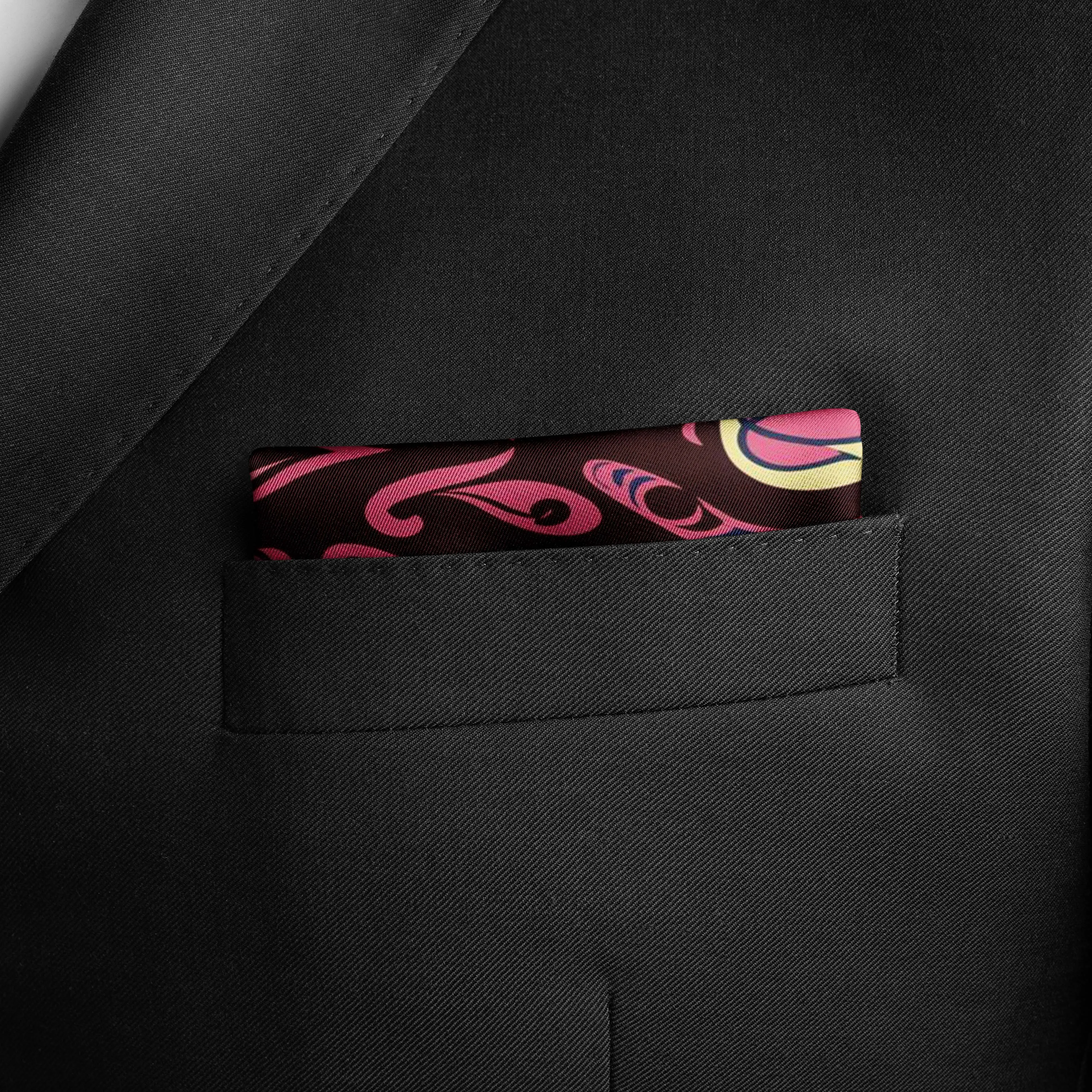 BOLD BOHO MANDALA SILK POCKET SQUARE