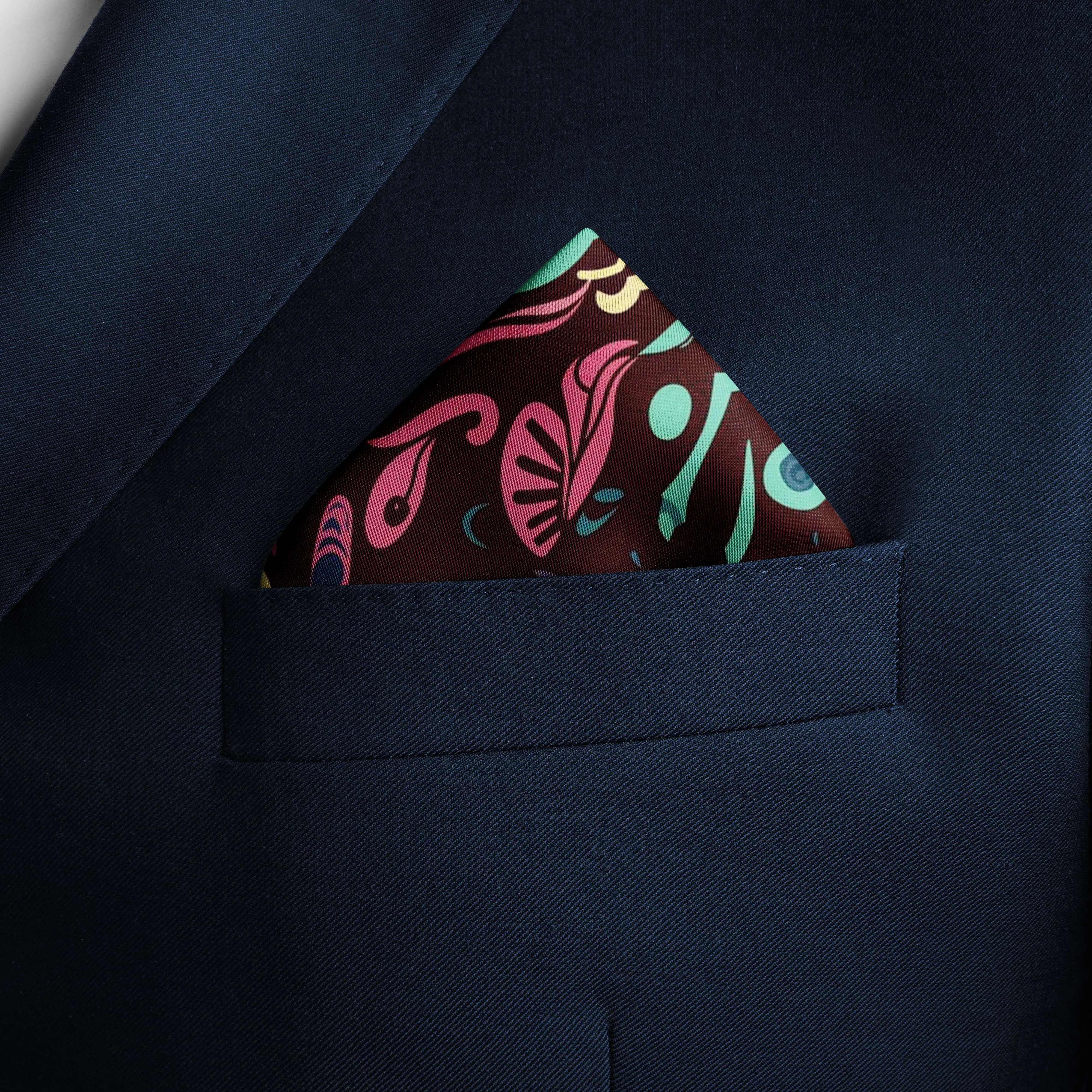 BOLD BOHO MANDALA SILK POCKET SQUARE