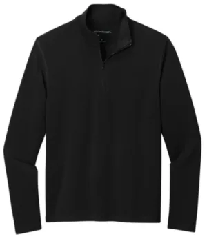 Bombers Black 1/4 zip Microterry Shirt