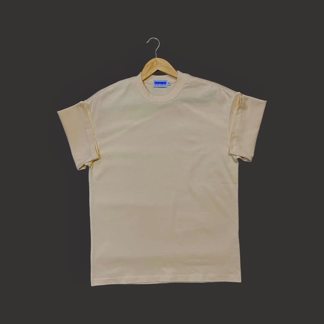 Boxy Crewneck T-Shirt- Buttery Yellow