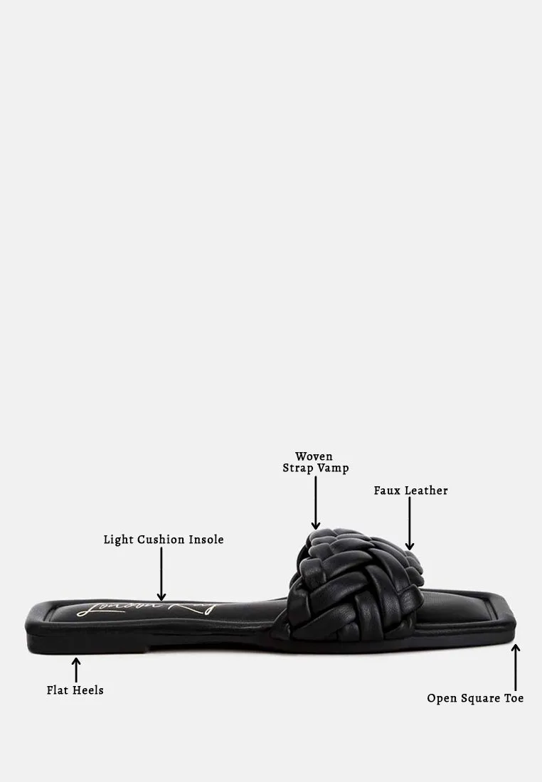 Braided Strap Flat Slip-Ons By Ruw