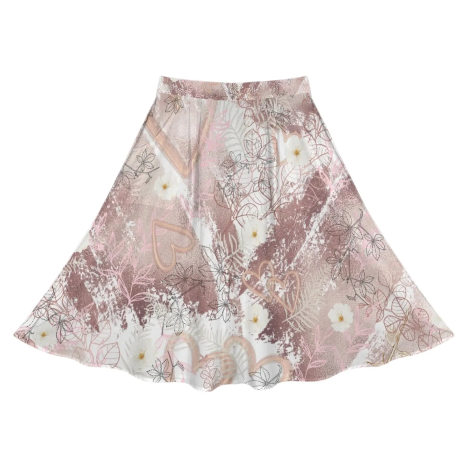 Bronze Love Mid Length Skirt with Pockets up to 5 XL (FWS)