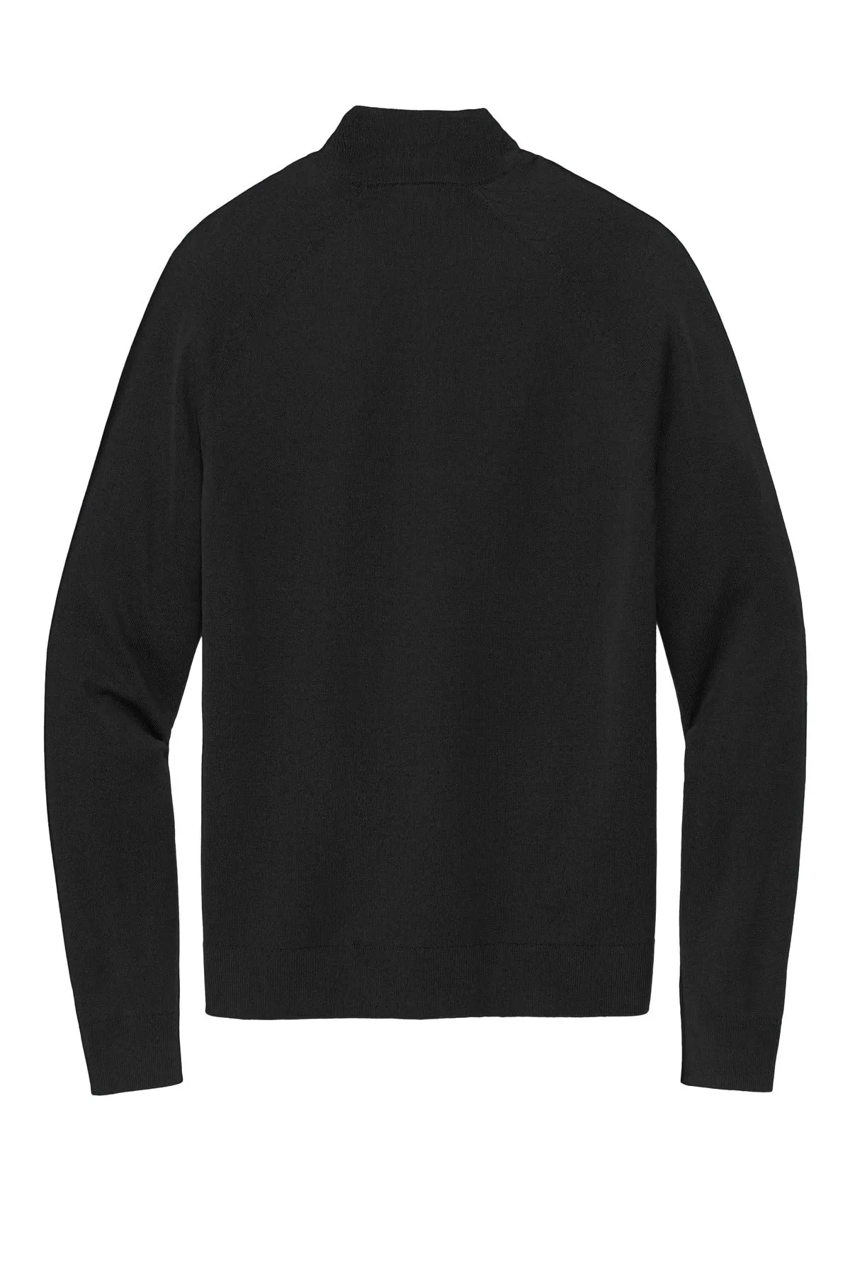 Brooks Brothers Cotton Stretch 1/4-Zip Sweater BB18402 Deep Black