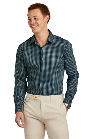 Brooks Brothers Tech Stretch Patterned Shirt BB18006 Dark Pine Multi Check