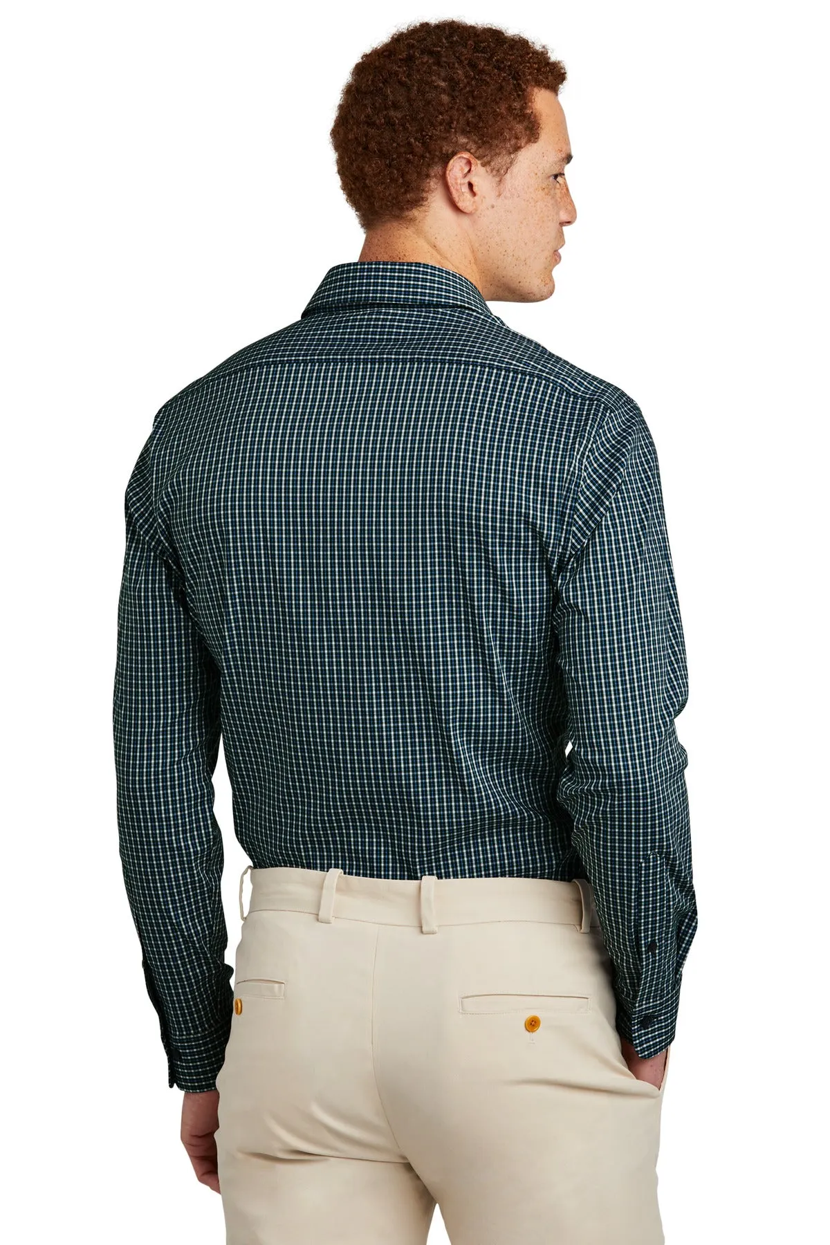 Brooks Brothers Tech Stretch Patterned Shirt BB18006 Dark Pine Multi Check