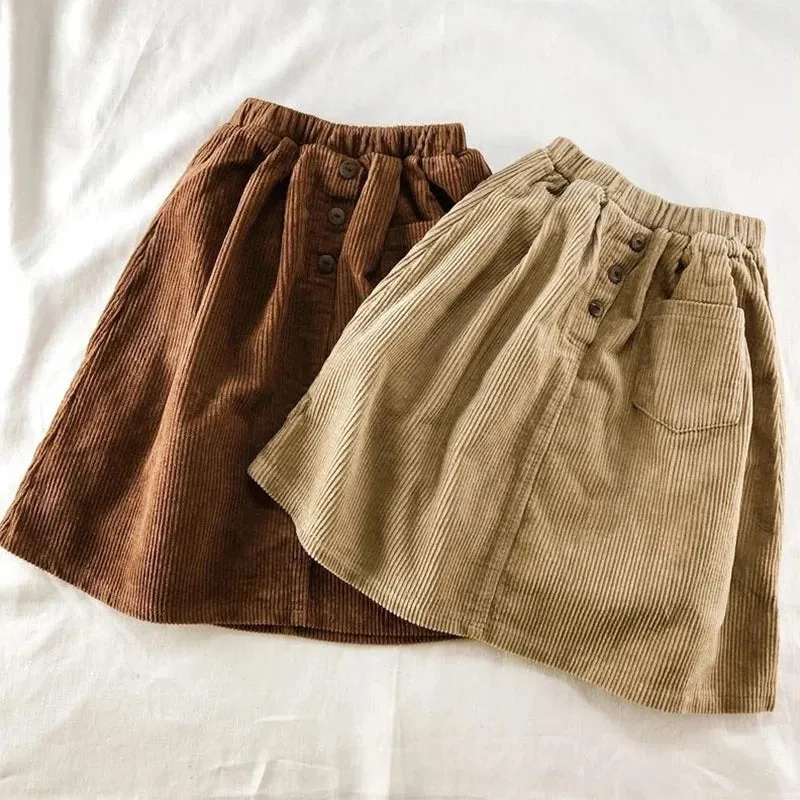 Brown Cotton Skirts