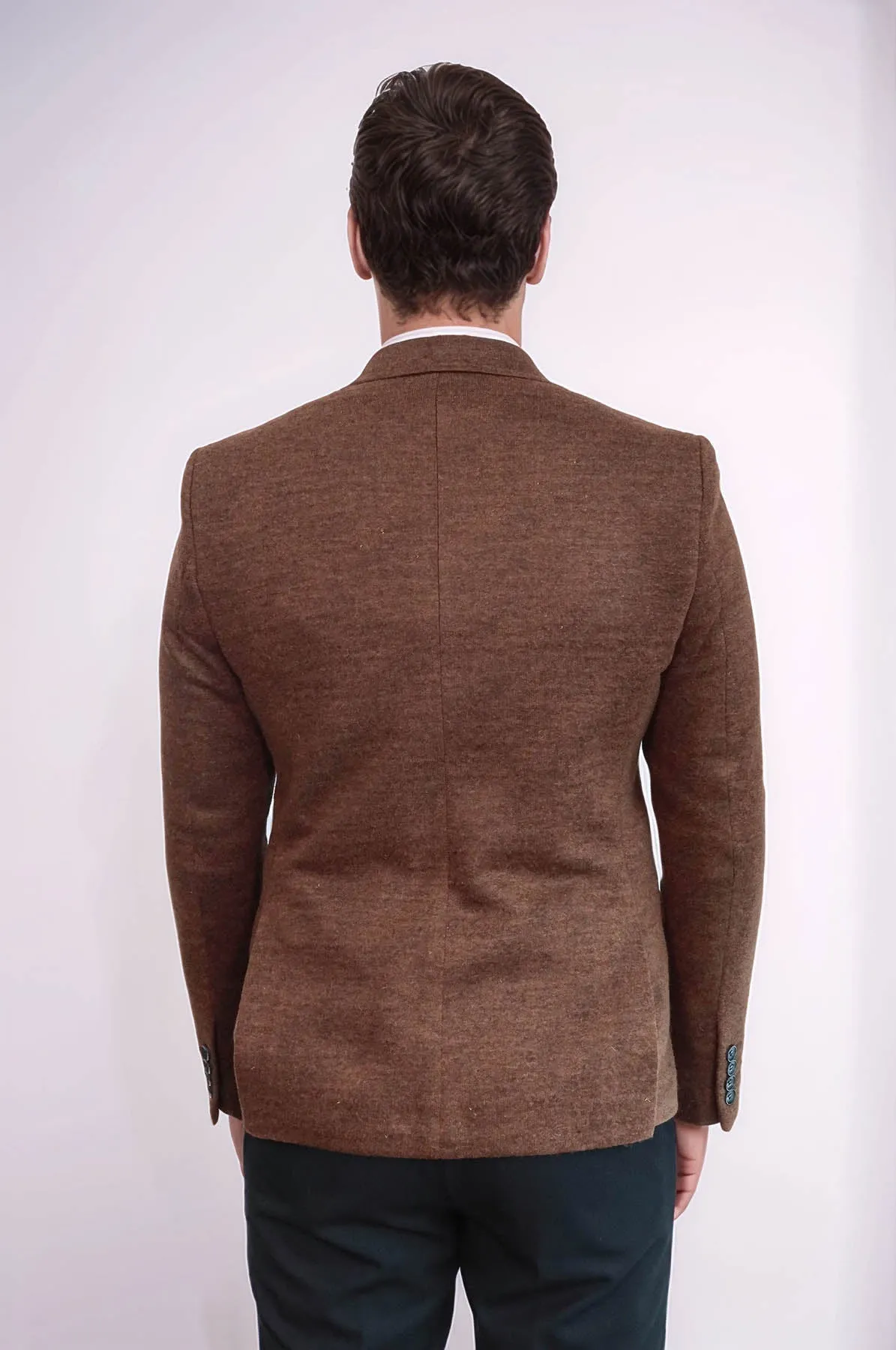Brown Slim Fit Jacket for Men | Wessi
