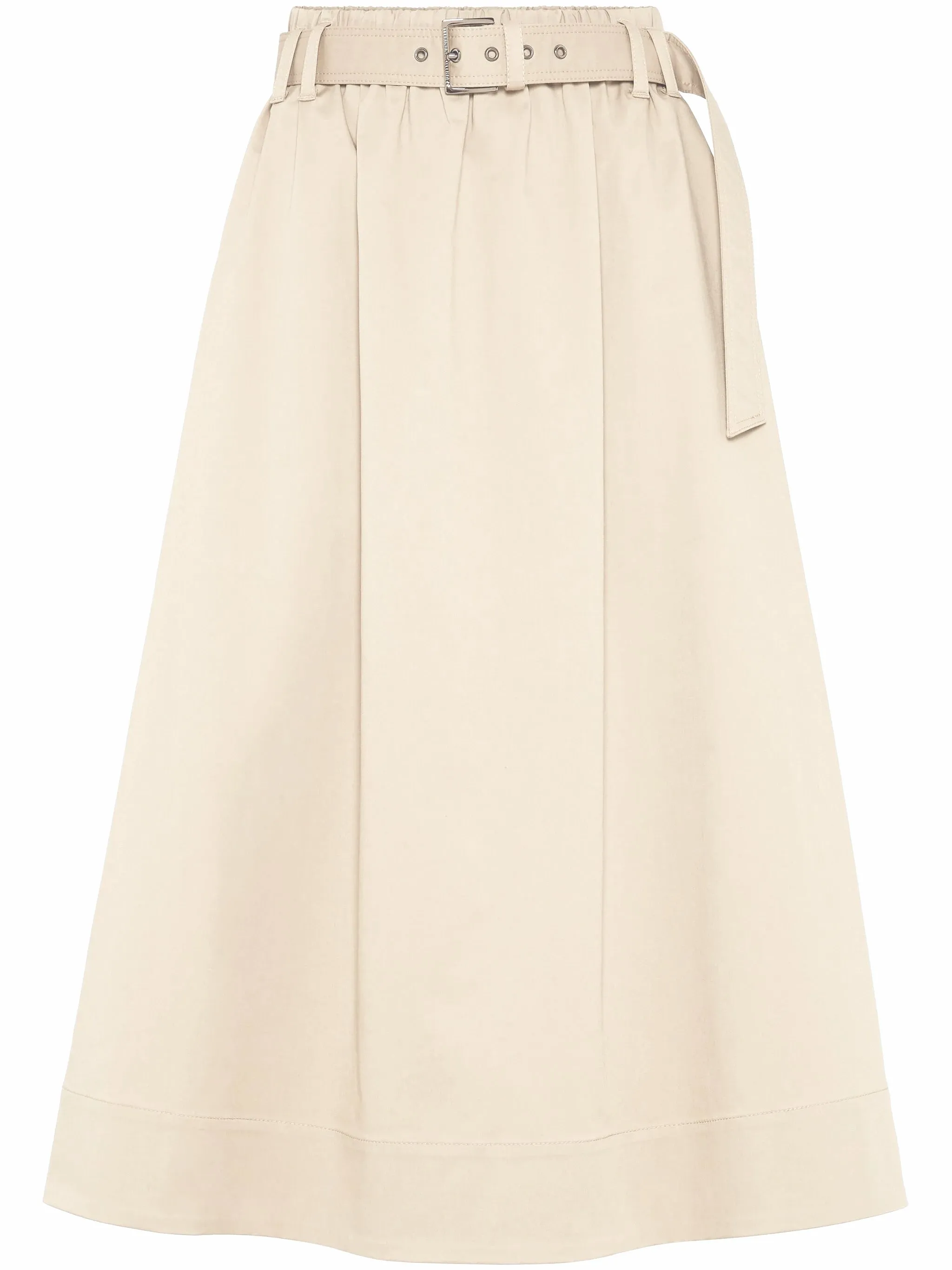 Brunello Cucinelli Light Beige Gabardine midi kjol