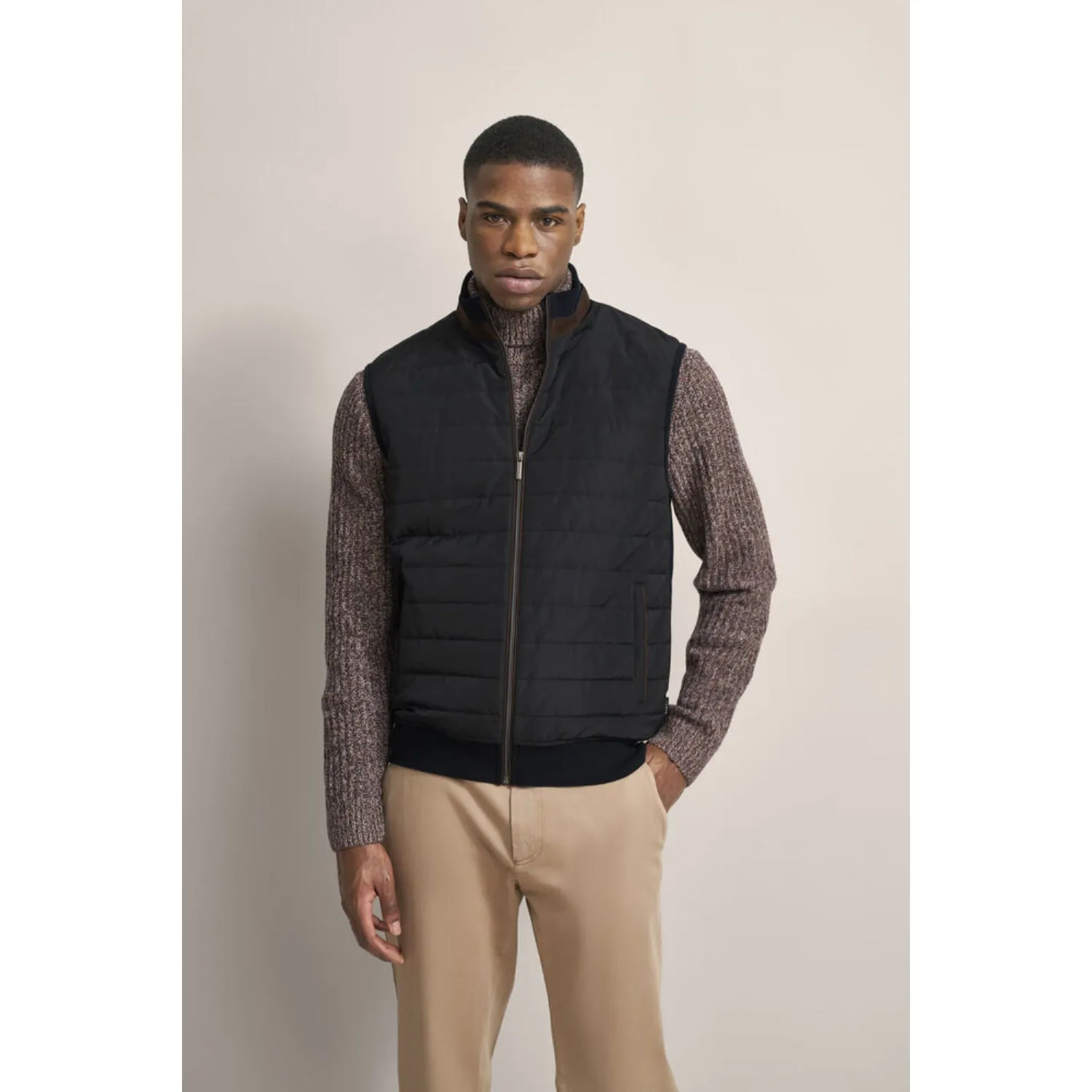 Bugatti Men's Jacket With a Modern Stand-up Collar