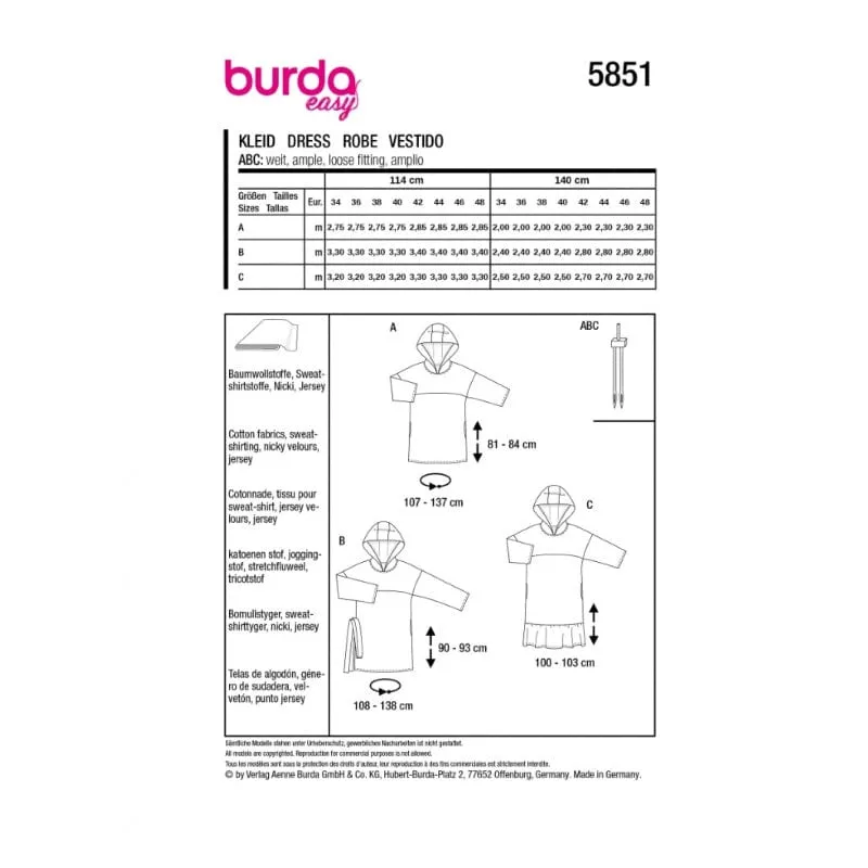 Burda Pattern 5851