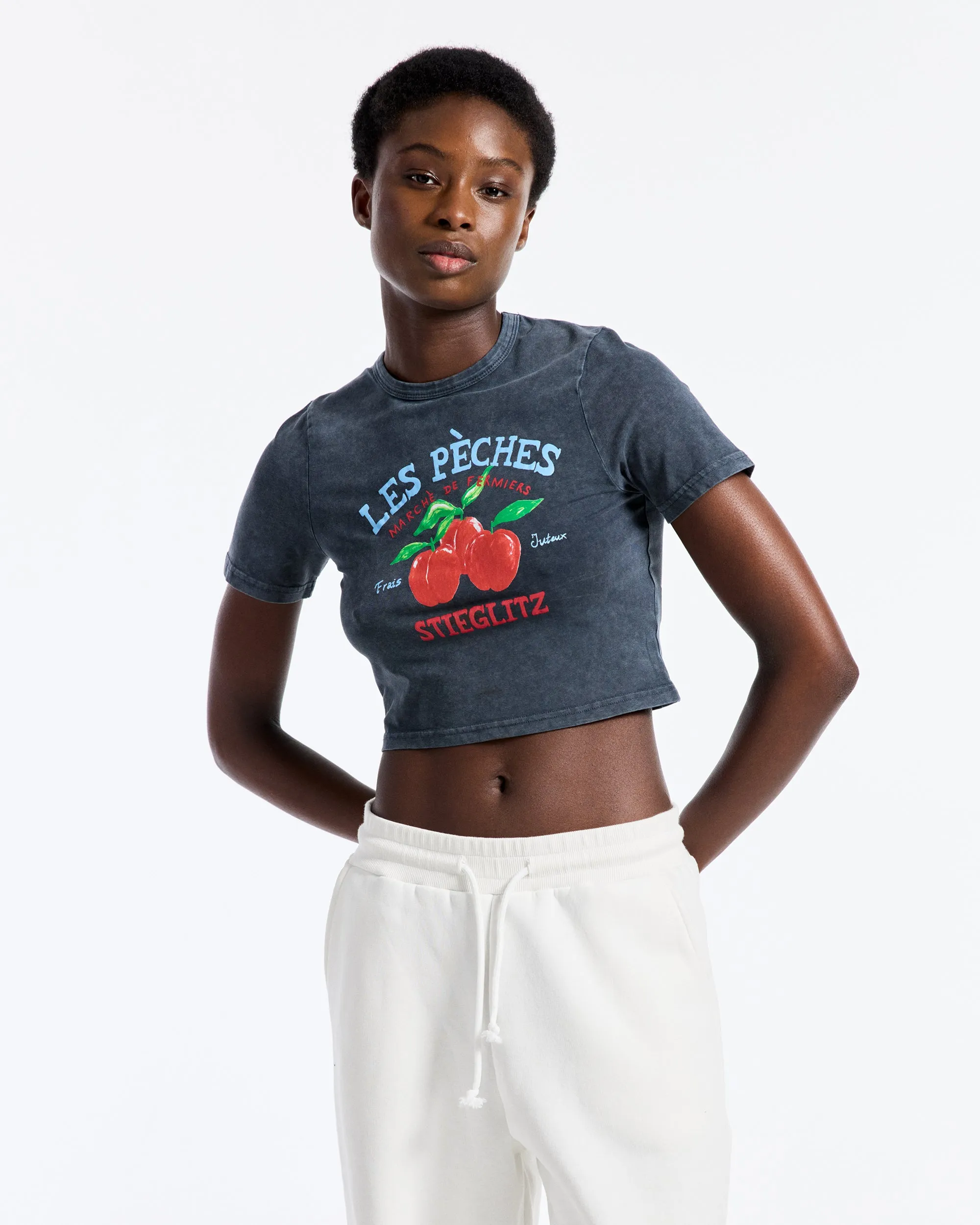 Camille Cropped T-shirt | Black