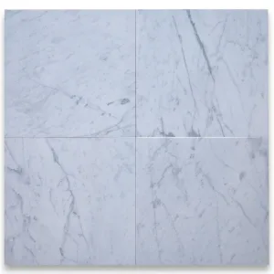 Carrara White Italian Carrera Marble 18x18 Tile Polished - 198 sq.ft.