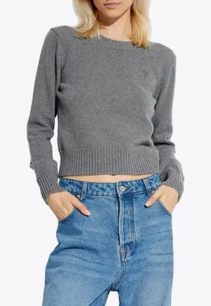 Cashmere-Blend Cropped Sweater