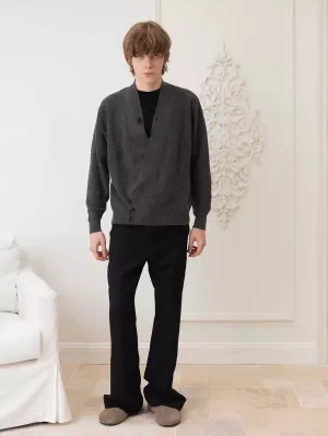 Cashmere Wool Cotton Blend Cardigan