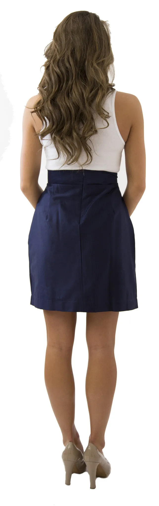 Charlotte Skirt- Navy- Twill Unlined