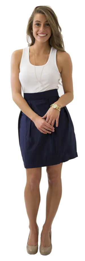 Charlotte Skirt- Navy- Twill Unlined
