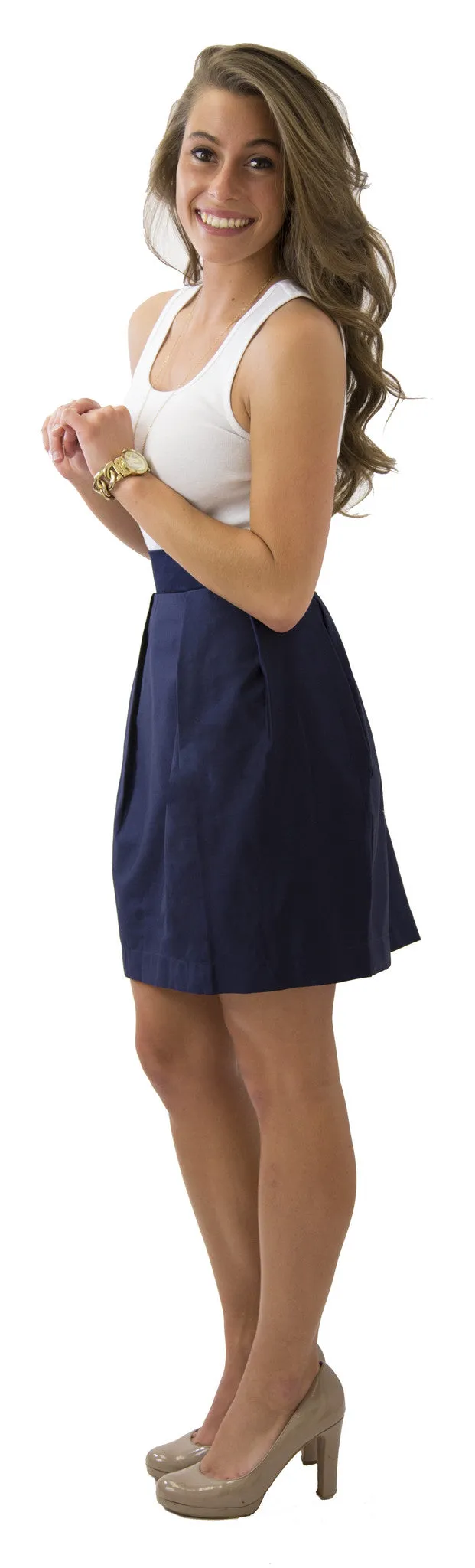 Charlotte Skirt- Navy- Twill Unlined