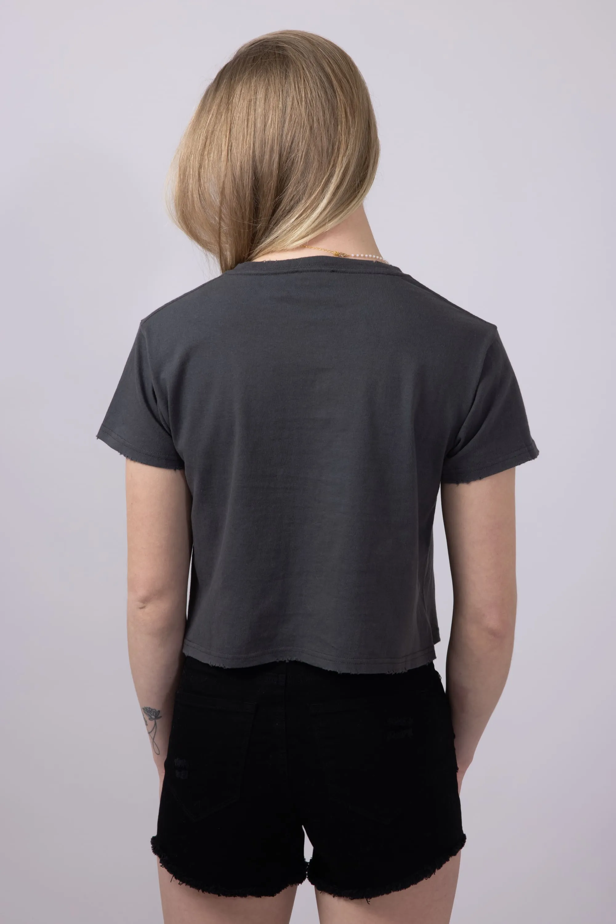 Cherries Leopard Graphic T-Shirt for Women in Grey Black | K9377-2473-BLACK