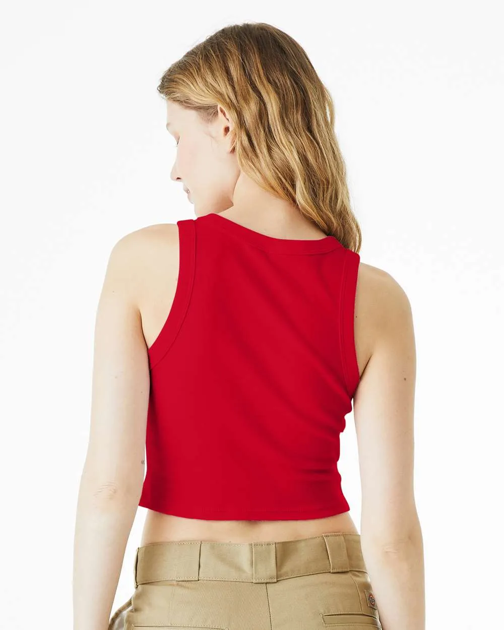 Chi Omega Crop Tank Top - Women's Micro Rib Racer Tank - CHI O