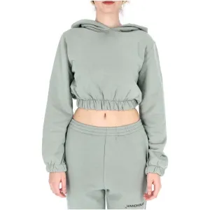 Chic Cropped Hooded Cotton Sweatshirt