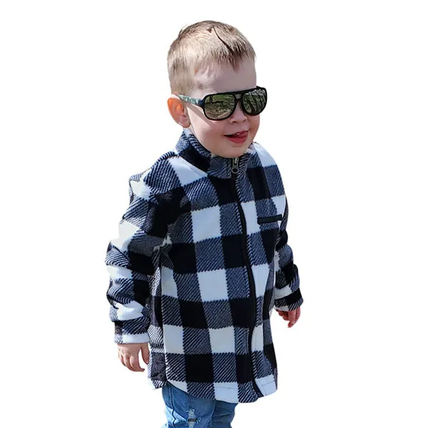 CHILD CAMP JACKET BUFFALO CHECK WHITE