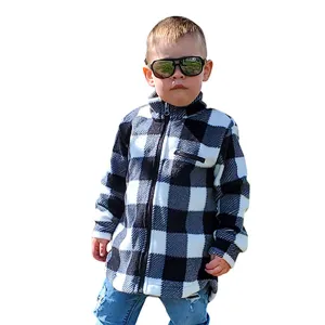 CHILD CAMP JACKET BUFFALO CHECK WHITE
