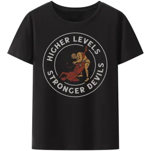 Christianartbag Funny T-Shirt, Higher Levels Stronger Devils, Christ Wing Shirt, Christian humor, Funny religious shirts, Unisex T-shirt.
