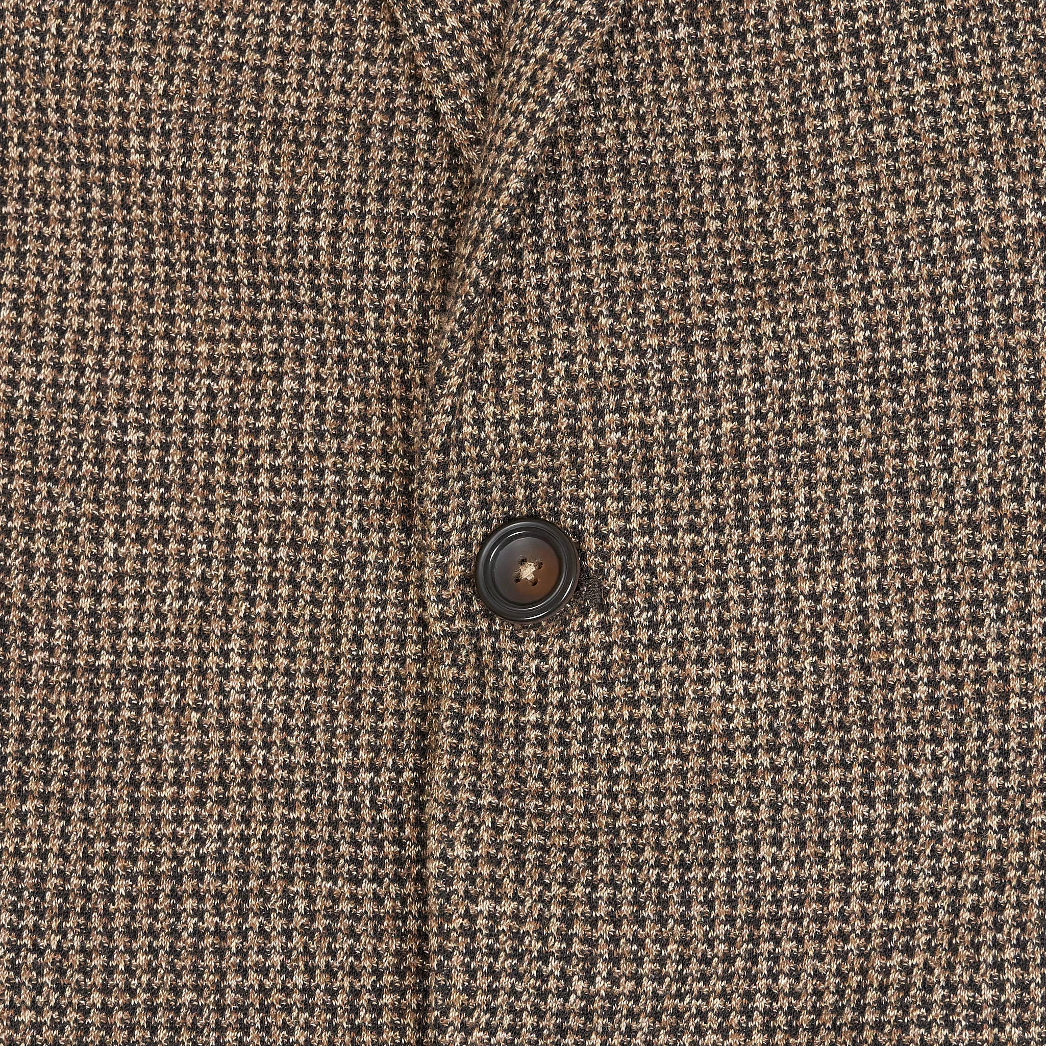 Circolo 1901 2-Button Brown Pied De Poule Cotton Wool Blend Blazer
