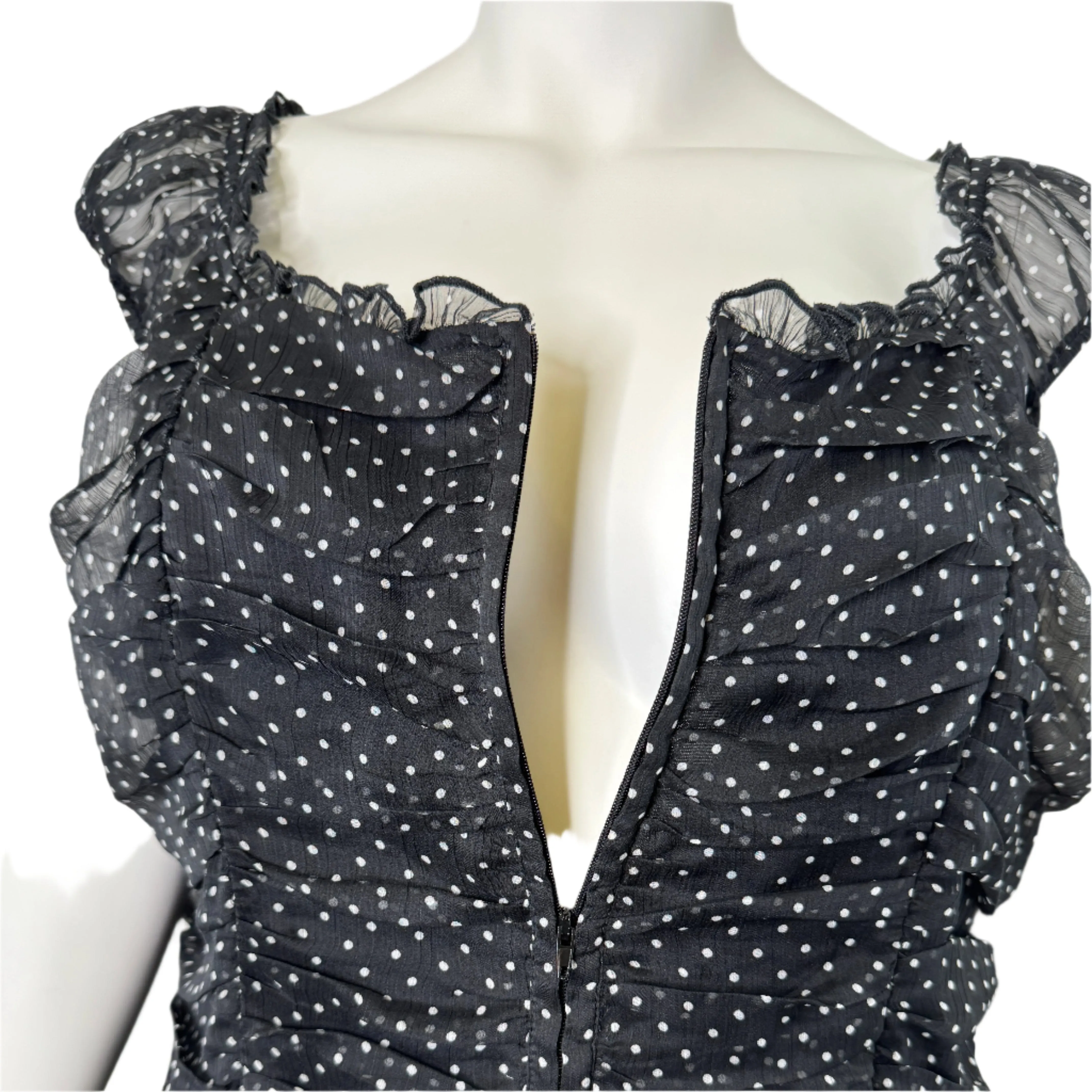 City Chic Polkadot Bustier Top - Size 22
