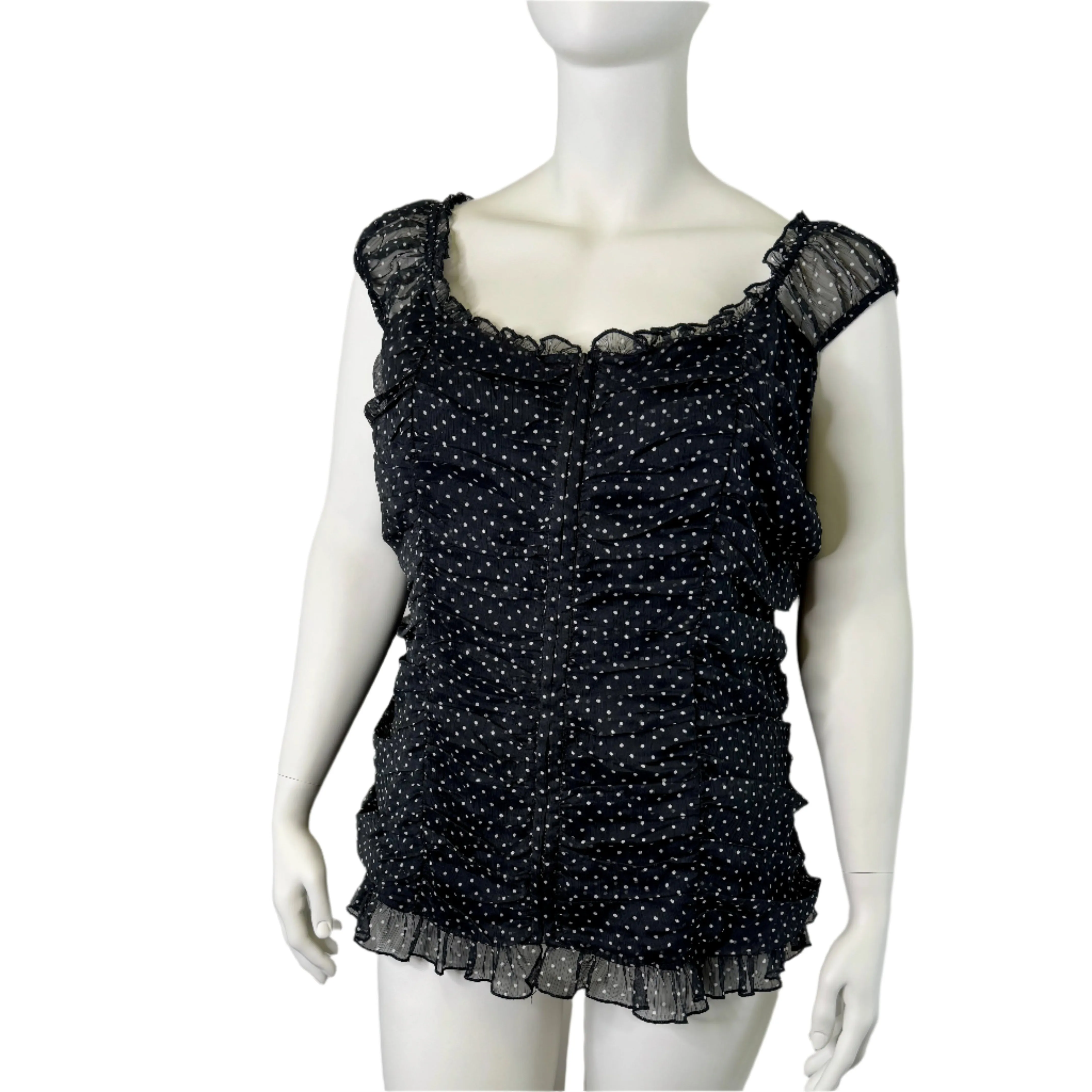 City Chic Polkadot Bustier Top - Size 22