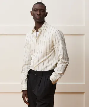 Classic Fit Dobby Two-Pocket Point Collar Shirt