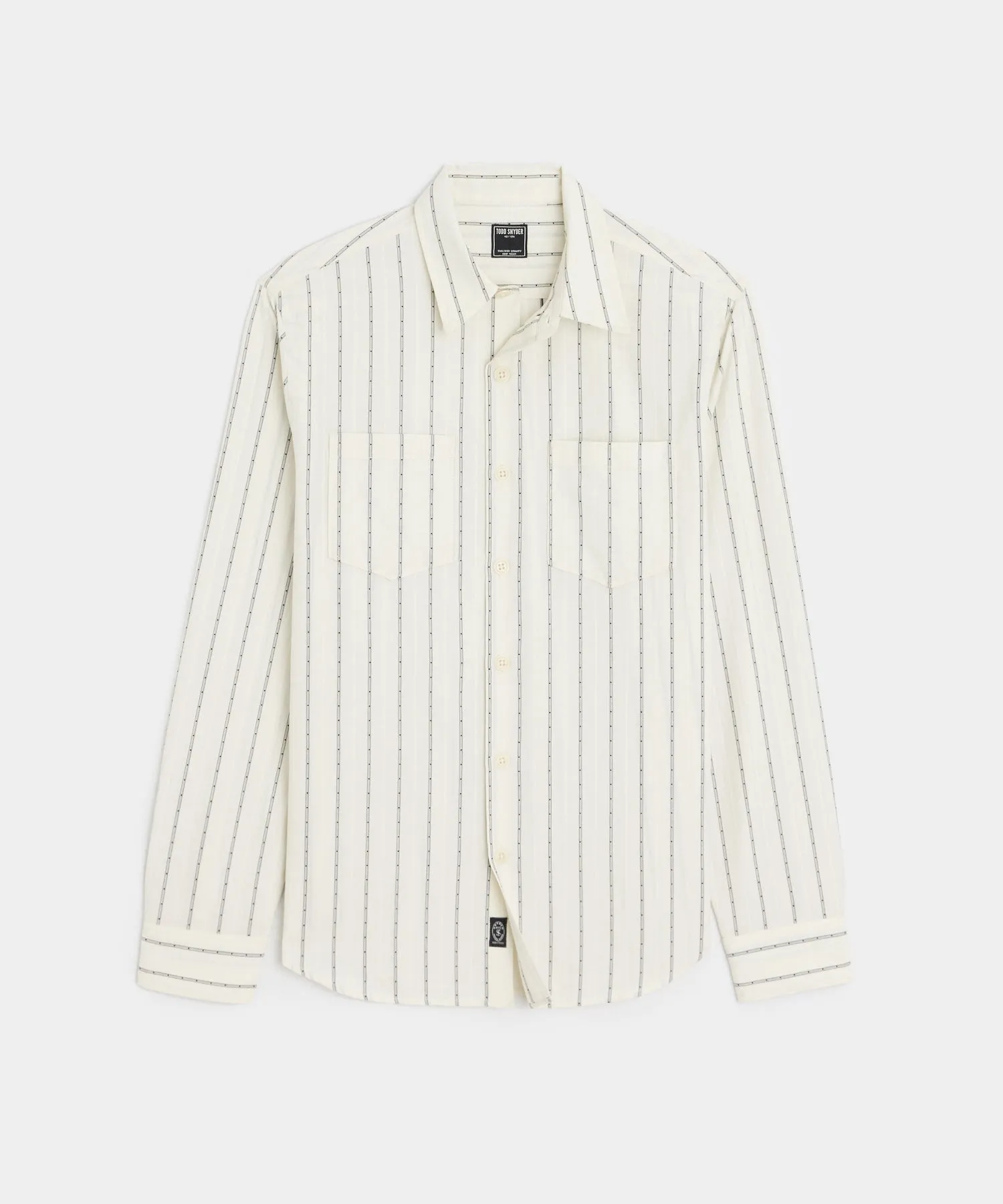Classic Fit Dobby Two-Pocket Point Collar Shirt