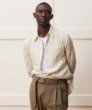 Classic Fit Dobby Two-Pocket Point Collar Shirt