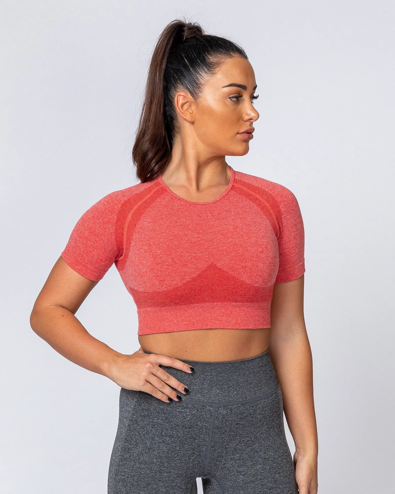 Classic Seamless Tee - Poppy Marl