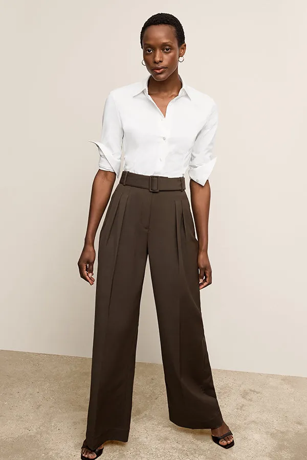 Clemens Shirt - Knit Poplin :: White