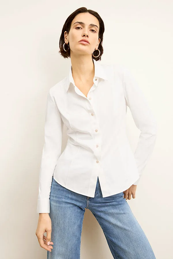 Clemens Shirt - Knit Poplin :: White