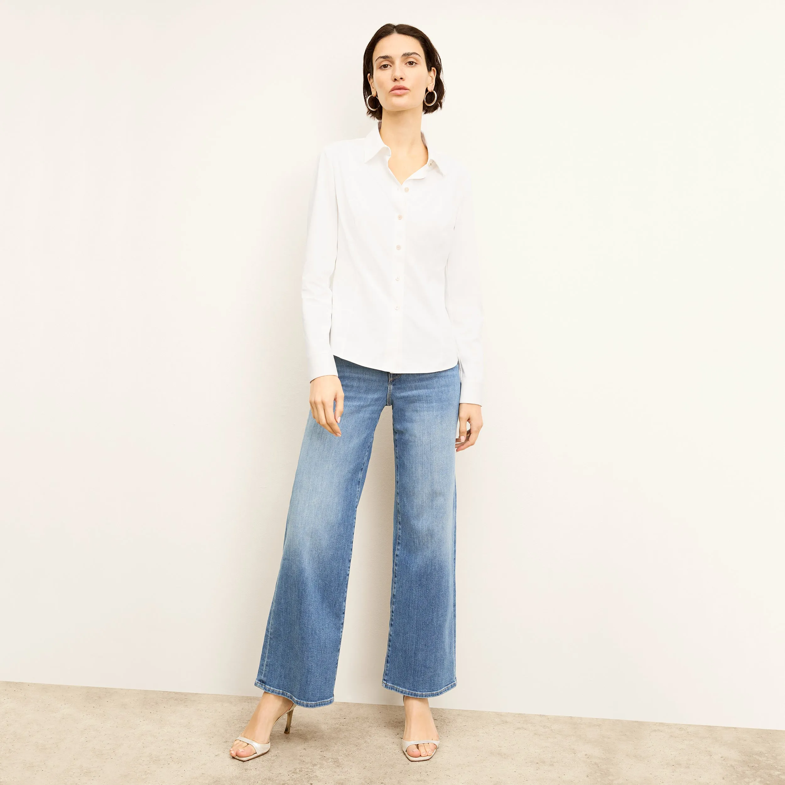 Clemens Shirt - Knit Poplin :: White