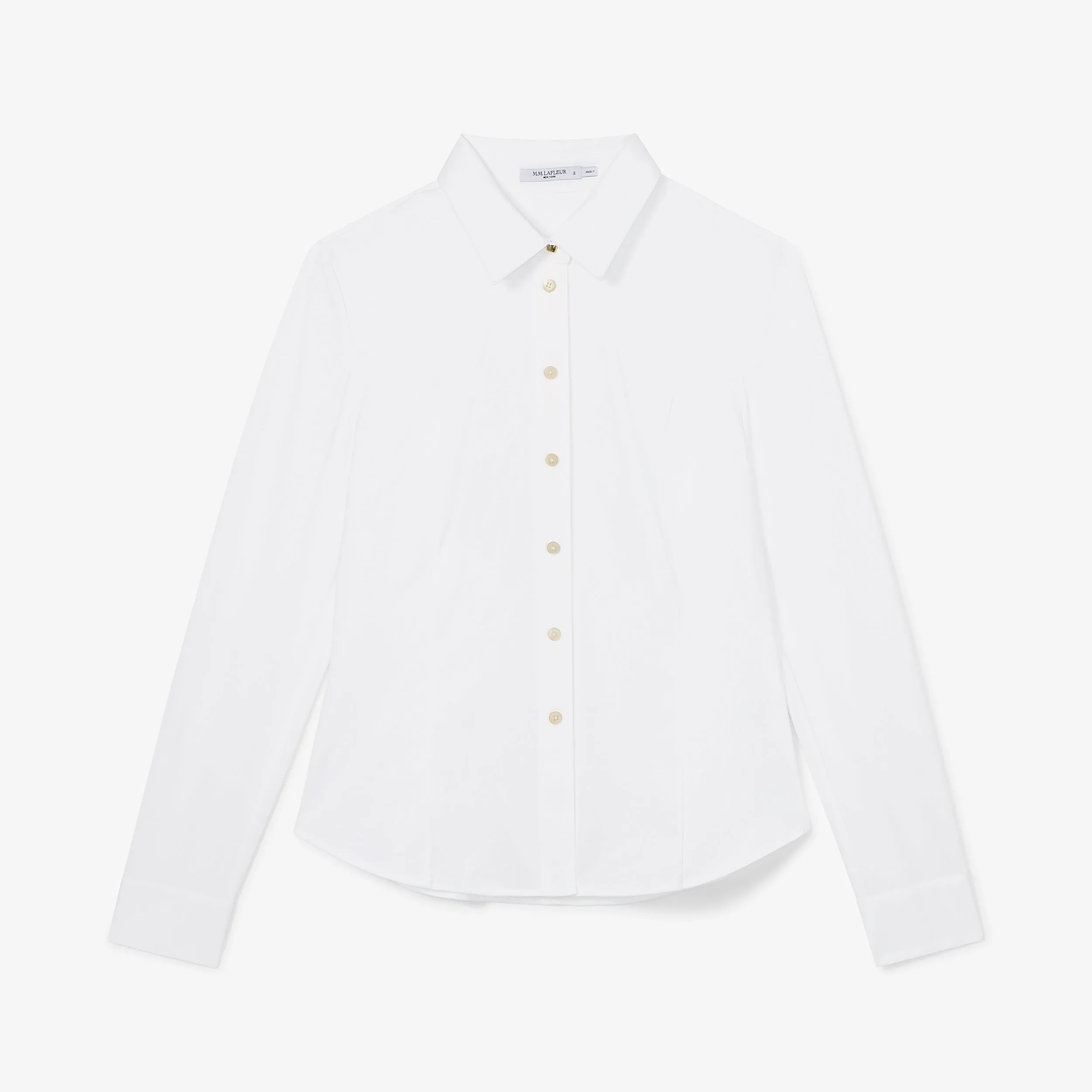 Clemens Shirt - Knit Poplin :: White