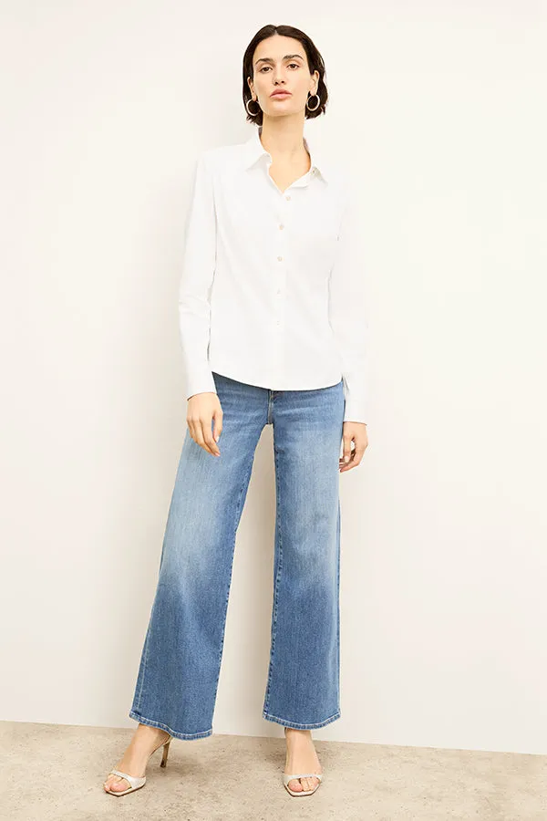 Clemens Shirt - Knit Poplin :: White