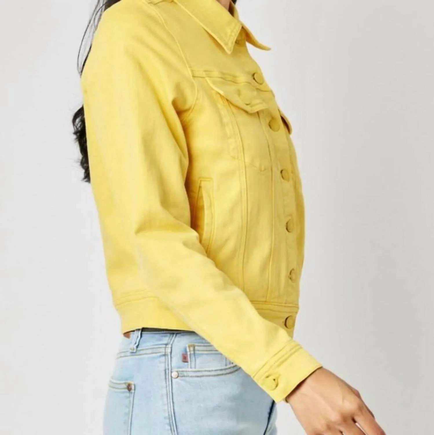 Colored Denim Jacket In Jackets Yellow