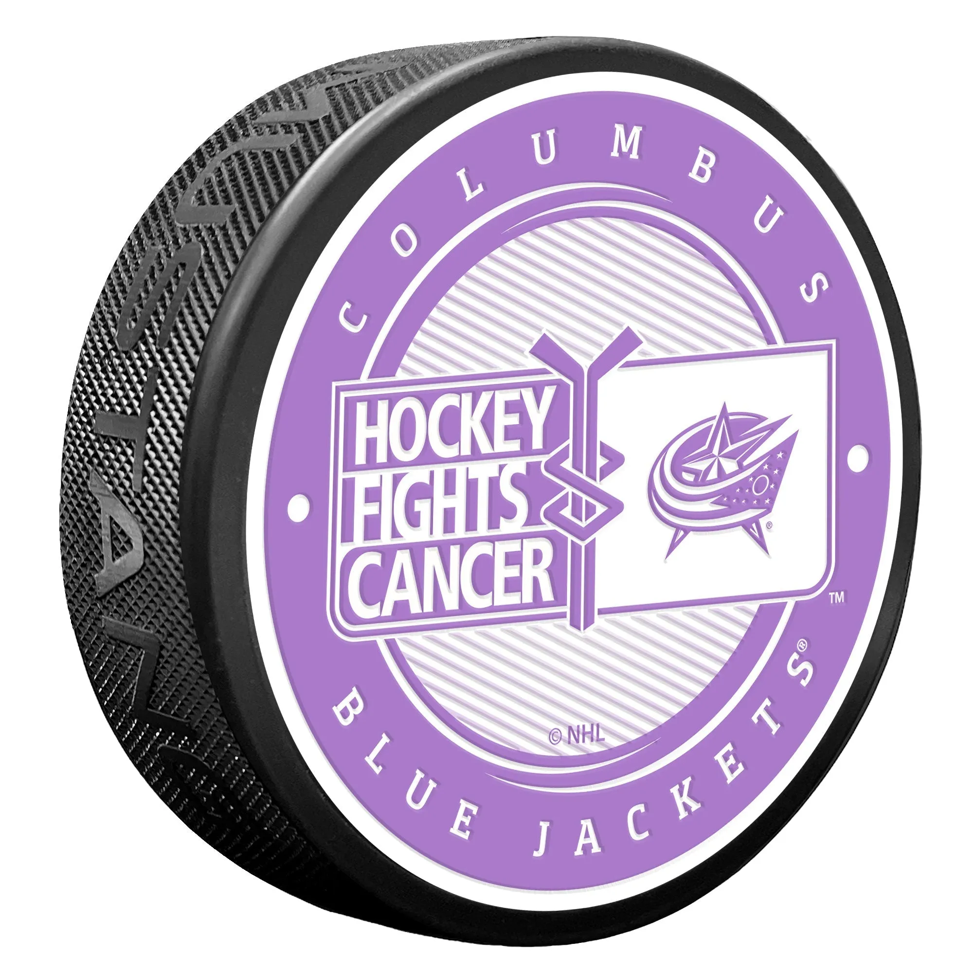 Columbus Blue Jackets Puck - Hockey Fights Cancer