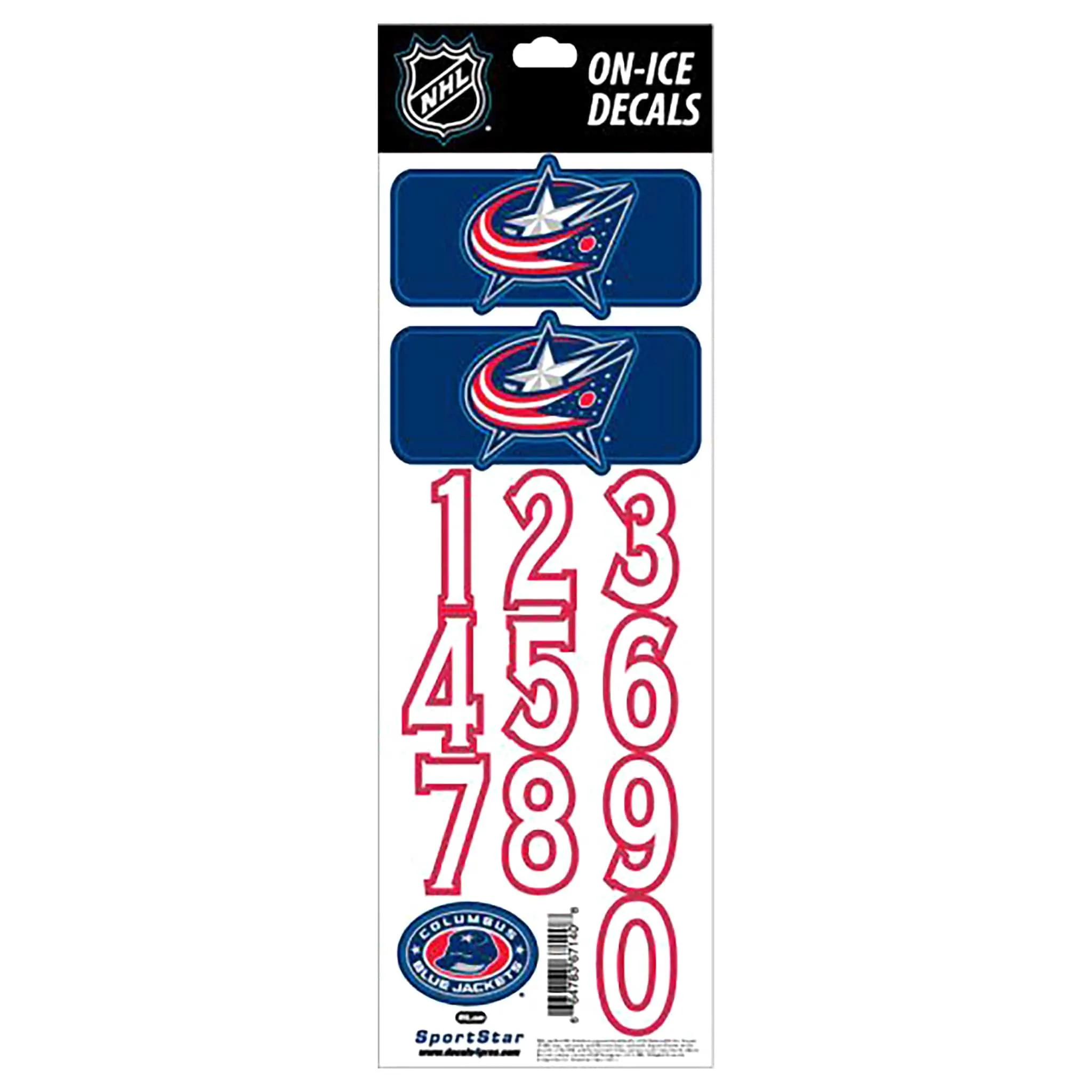 Columbus Blue Jackets Sidelines NHL Team Logo Helmet Decals