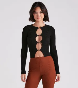 Come And Flaunt It Hoop Sweater Top