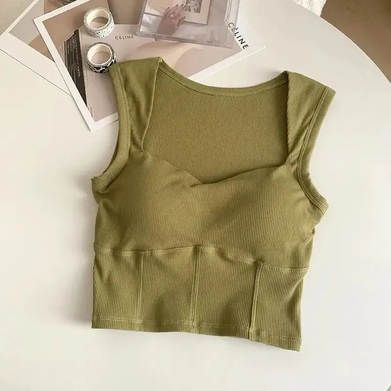 Corduroy Square Neck Crop Top for Chic Comfort and Style