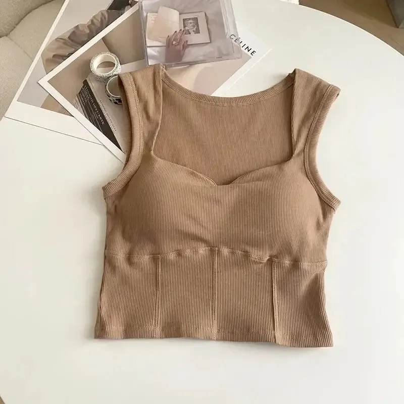 Corduroy Square Neck Crop Top for Chic Comfort and Style